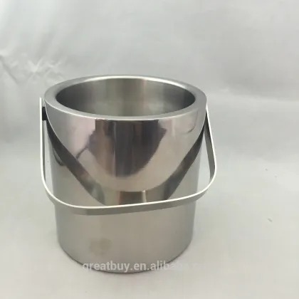 43 ounce Double Wall Stainless steel Ice Bucket with Tong