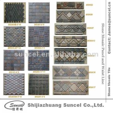 Natural Stone Mosaic Tile and Mosaic Wasit Line factory