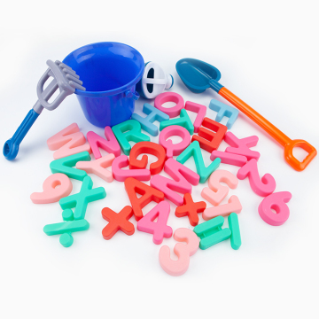 Customized Portable Sand Bucket Toy Set for Kids: Alphabet Learning Beach Toys