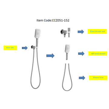 Set doccia manuale in ottone