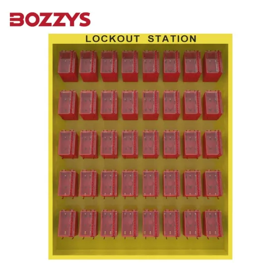 Safety Lockout Station for Isolation Locks - Can Accommodate 40 Boxes