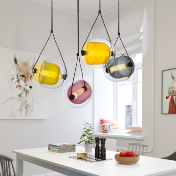 Nordic Nowoczesna lampa wiszącego w kryzysie z szklaną kapsułką