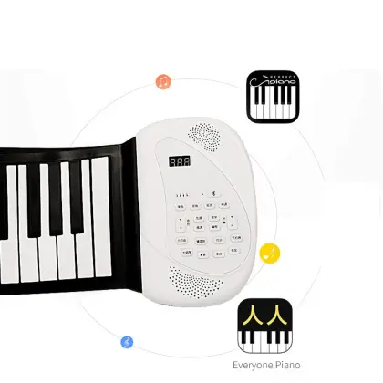 Portable Professional Hand Roll Up Piano With Dual Speakers Folding Electronic Organ Keyboard Piano Instruments