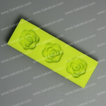 Rose Rectangle Silicone Fondant Mold For Cake Decoration