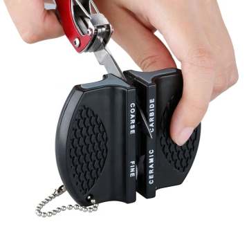 Portable Outdoor Diamond-Honed Tungsten Carbide Knife Sharpener