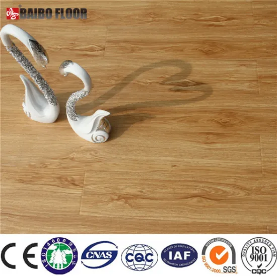 Waxed HDF quick lock wooden laminated flooring