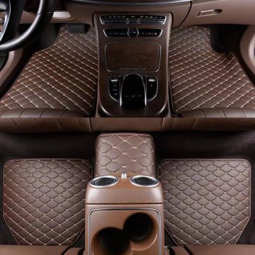 Universal Anti-Slip Waterproof Leather Car Mats - 5 Pcs/Set