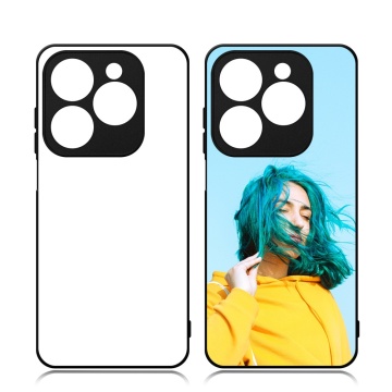 TPU + PC Aluminium Sheet White Blank DIY 2D Sublimation Case untuk Tecno Spark Go 2024/2023 Camon 20/Camon 30 Premier