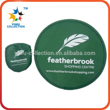 Wholesale Blue Nylon Foldable Hand Fans Frisbee With Opp Bag