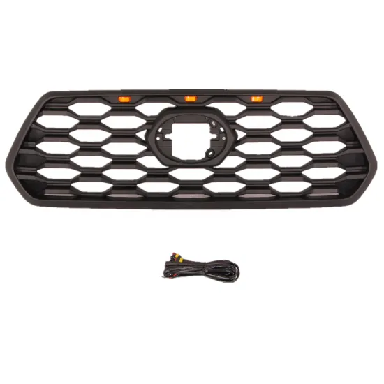 2019-2020 Car Body Kit 3 PCS Lights ABS Plastic Front Upper Radiator Grill Fit for Toyota Tacoma 2016-2018