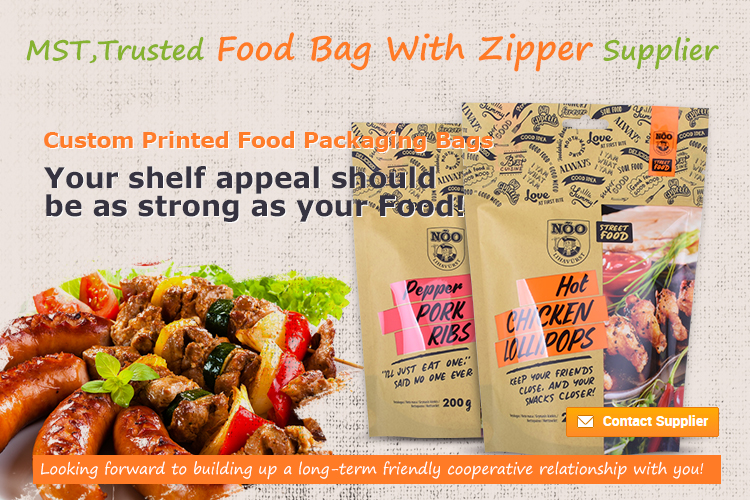 Stand Up Food Packaging Pouch