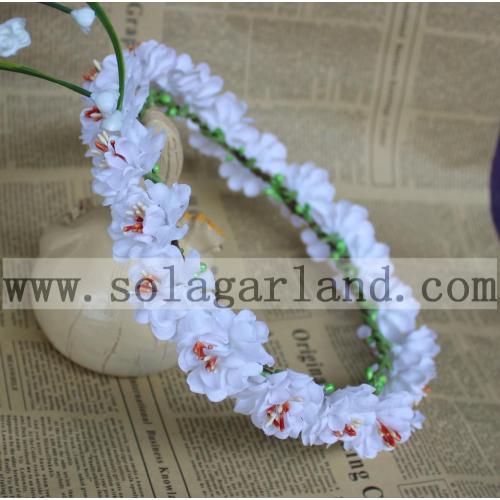 Fashion artificial flower wedding hair wreath