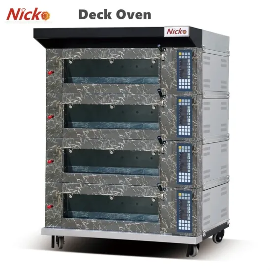 4 Decks 8 Trays Deck Oven Bakery Equipment Horno De Panaderia Baking Equipment Pizza Cake