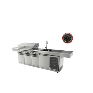 High Quality Stainless Steel Outdoor Kitchen Cabinet Charcoal Gas BBQ Grill