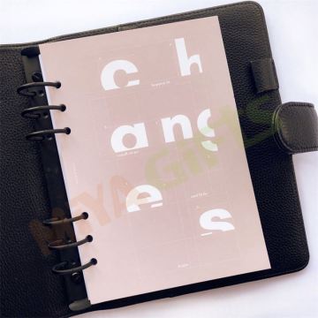Minimalist Binder Discbound Planner Organizer for Women - Paper Cardboard Dashboard Insert
