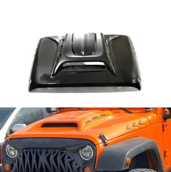 Metal Bonnet for 2007-2017 Jeep Wrangler JK - Upgrade to Sport Style Hood