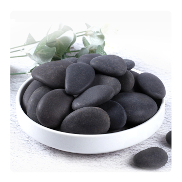 Outdoor Garden and Park Decorative Stones: Black Cobblestones and Pebbles