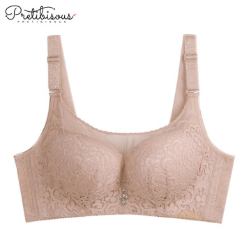 plus size wireless adjustable lace Women's bra