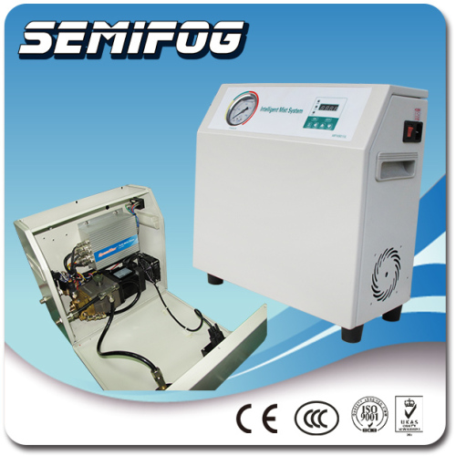 Pressurized micro spraying humidification mist system