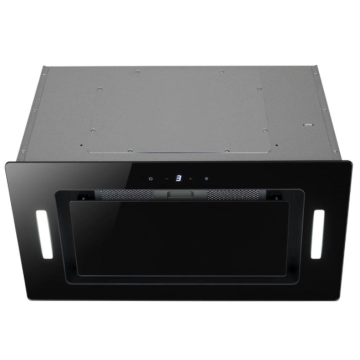 90cm Black Glass Canopy Cooker Hood