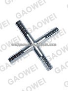 stainless steel 4 way cross pipe fitting barb 10mm