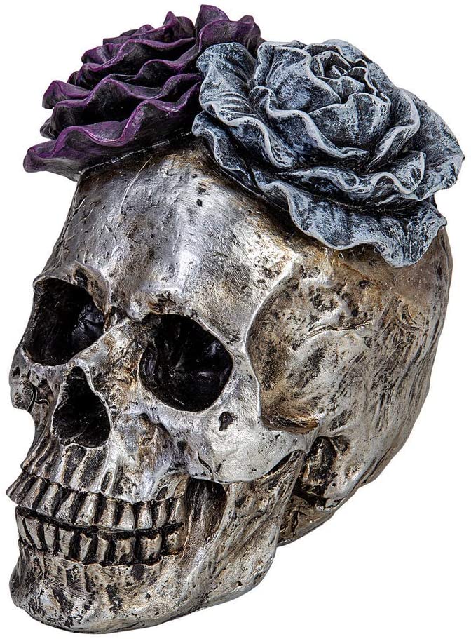 Decoración de estatuas de cráneo de Halloween