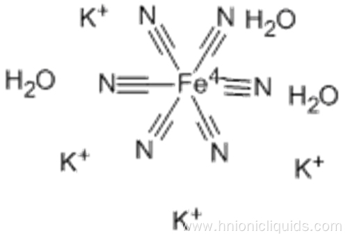 Ferrate(4-),hexakis(cyano-kC)-,potassium, hydrate (1:4:3),( 57189431,OC-6-11)- CAS 14459-95-1