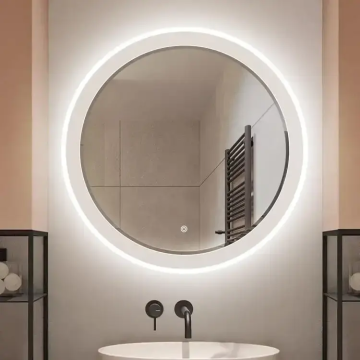Mirror Vanity Anti-Fog Style Europe Wall yang dipasang di dinding untuk hotel