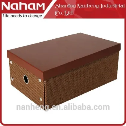 NAHAM Woven Paper Foldable High Heels Shoe Box