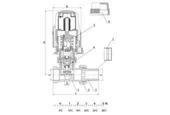 Polished Nickel Plated Brass Straight Radiator Valve