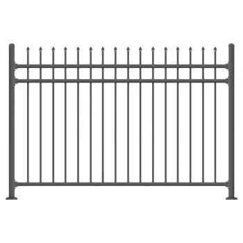Wrought Iron Spear Top Metal Garden Fence Steel
