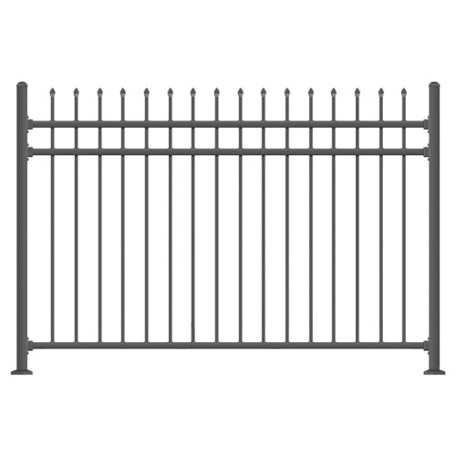 Wrought Iron Spear Top Metal Garden Fence Steel