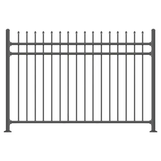 Wrought Iron Spear Top Metal Garden Fence Steel