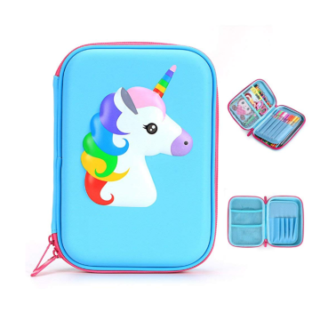 Multifunction Kids EVA Pencil Case - Unicorn Design