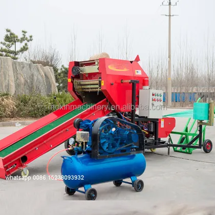 Moxin Combi Automatic Twin Film Round Silage Baler Machine