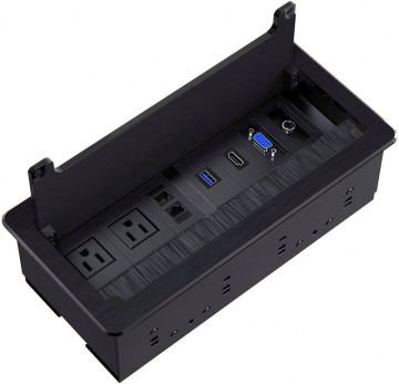 Boîte de connectivité encastrée de sortie américaine pour les tables de salle de conférence