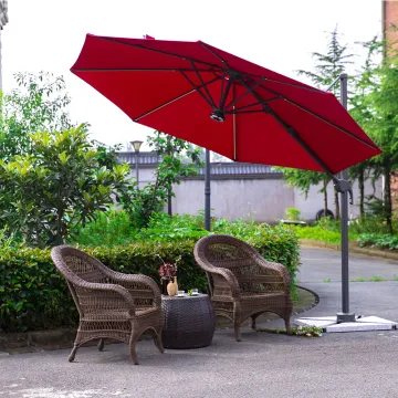 3M Custom Solar-Powered Offset Cantilever Patio Umbrella