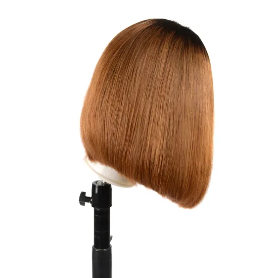 X-TRESS Virgin Brazilian Human Hair Wig With Lace Frontal 1B/30# Color Hair Wig For Women Straight Bob Lace Frontal Hair Wig