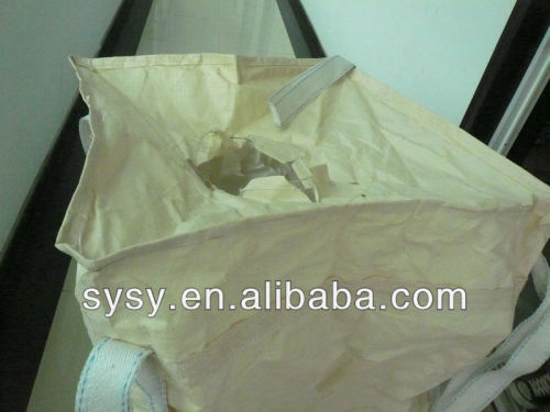 new material pp big ton bag with top fill spout and flat bottom for packaging sand