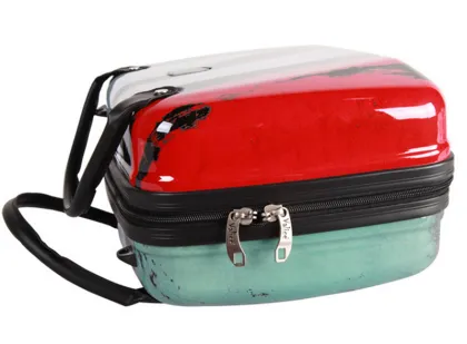 HX-HZX005 tree pattern dumpling type 15 inches ABS+PC portable makeup bags with shoulder tape