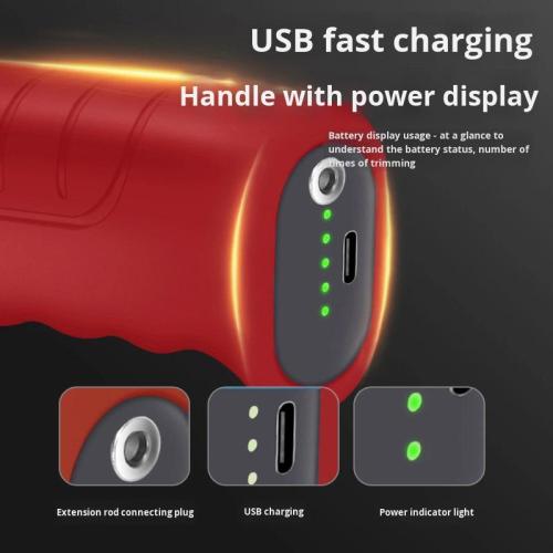 USB Fast-Charging Lithium Battery Hedge Trimmer