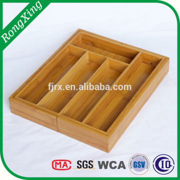 removable bamboo cutlery tray
