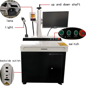 Desktop Fiber Lasermarkeermachine voor IC met geïntegreerde schakeling