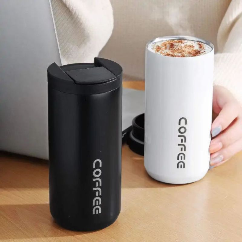 Double - color Optional Sealed - lid Coffee Thermos Cup