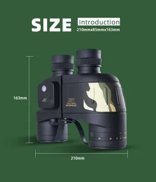 Professional Waterproof 7X50 Long Range Hunting Binoculars with Compass Rangefinder Telescope: Ultimate Outdoor Vision Tool