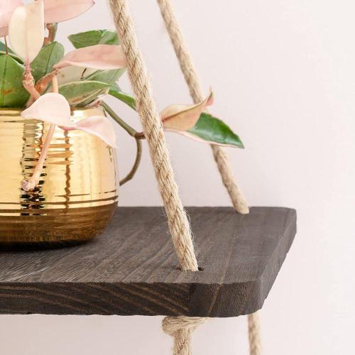 3 Tier Hanging Plant Shelf with Jute Rope