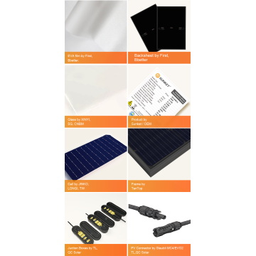 Painel solar de estrutura preta de alta eficiência Mono 410W