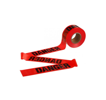 Warning tape with dangerous text