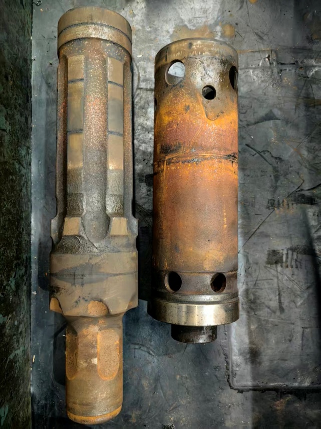 Failed Parts of The Competitor's DTH Hammer
