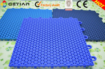 Purple Futsal Flooring, Abrasive Resistant Pp Modular Sports Floor / Tile